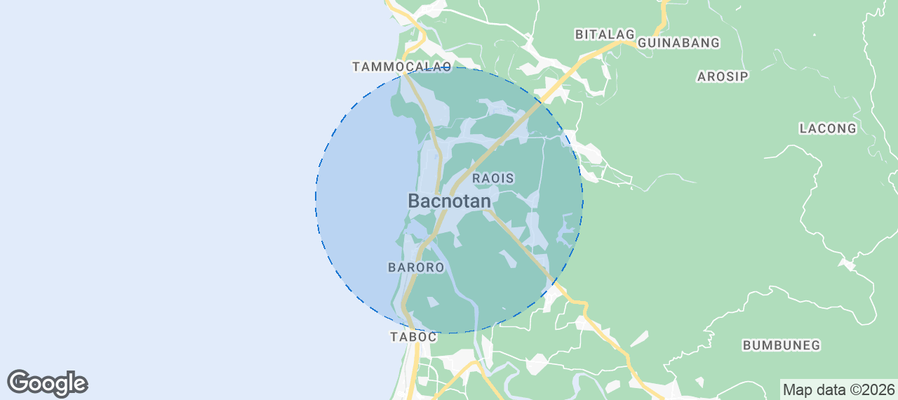 Bacnotan Airbnb map